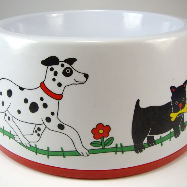 Trendy Large Dog Bowl, Heavy Duty Plastic, Stylish, Pet Dish by Selandia, 1986