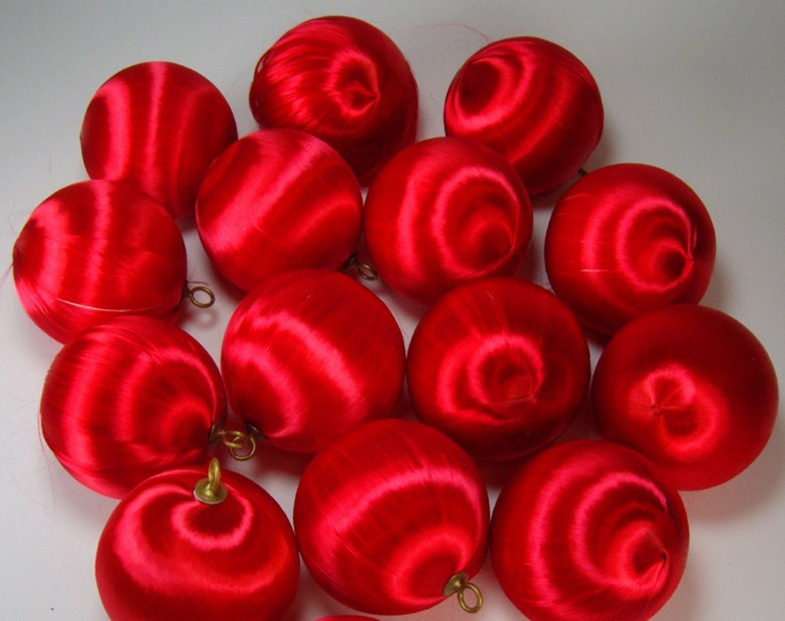 Vintage Satin Christmas Ornaments 