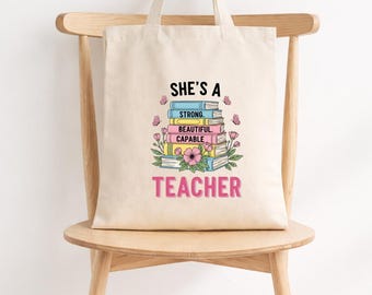 Teacher Tote Bag – Teacher Gift, End of Term Gift for Teacher, Back to School Tote, Classroom Bag