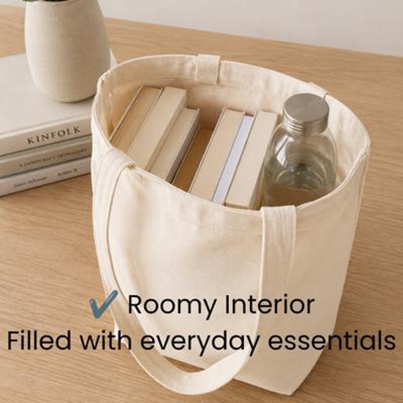 Books and Chocolate Tote Bag, Book Lover Gift, Funny Reader Canvas Bag image 3