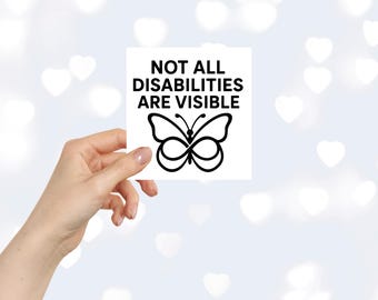 Butterfly Infinity Decal: Invisible Illness Awareness Vinyl Sticker