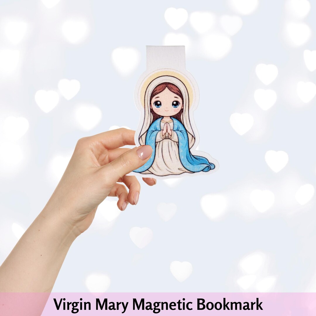 Virgin Mary Magnetic Bookmark: Kawaii Catholic Gift - Etsy