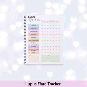 Symptom Tracker Printable Chronic Illness Wellness Planner Autoimmune & Lupus Flare Digital Journal PDF