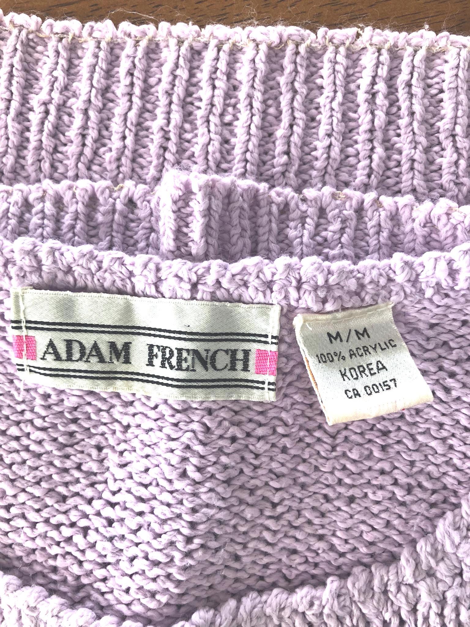 トップス [vintage] French vintage hand knit ADAM FRENCH Vintage Hand Knit Sweater - Etsy