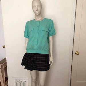Vintage 1980/90'S EAST WEST casual mint green blouse