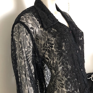 Vintage Black lace blouse