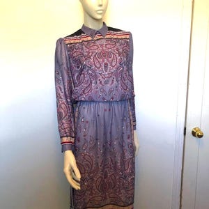 1970&#39;s Vintage paisley dress