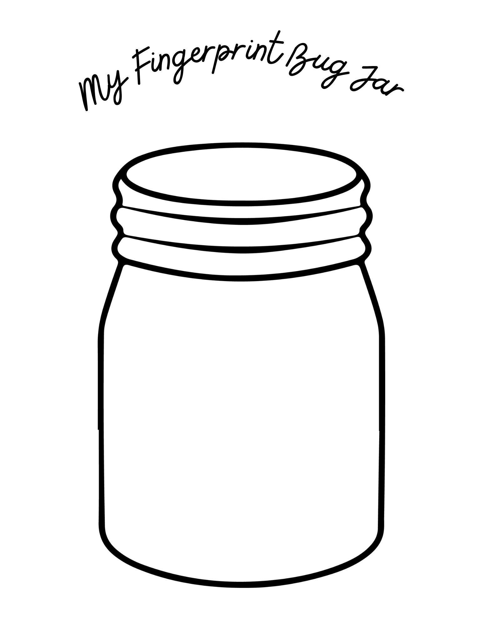 Fingerprint Bug Jar Printable PDF For Kids classrooms Etsy