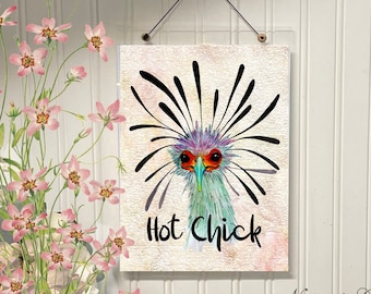 Teen Girl Room Decor, Beauty Poster Hot Chick Bird, Self-Love Affirmation Gift for Her