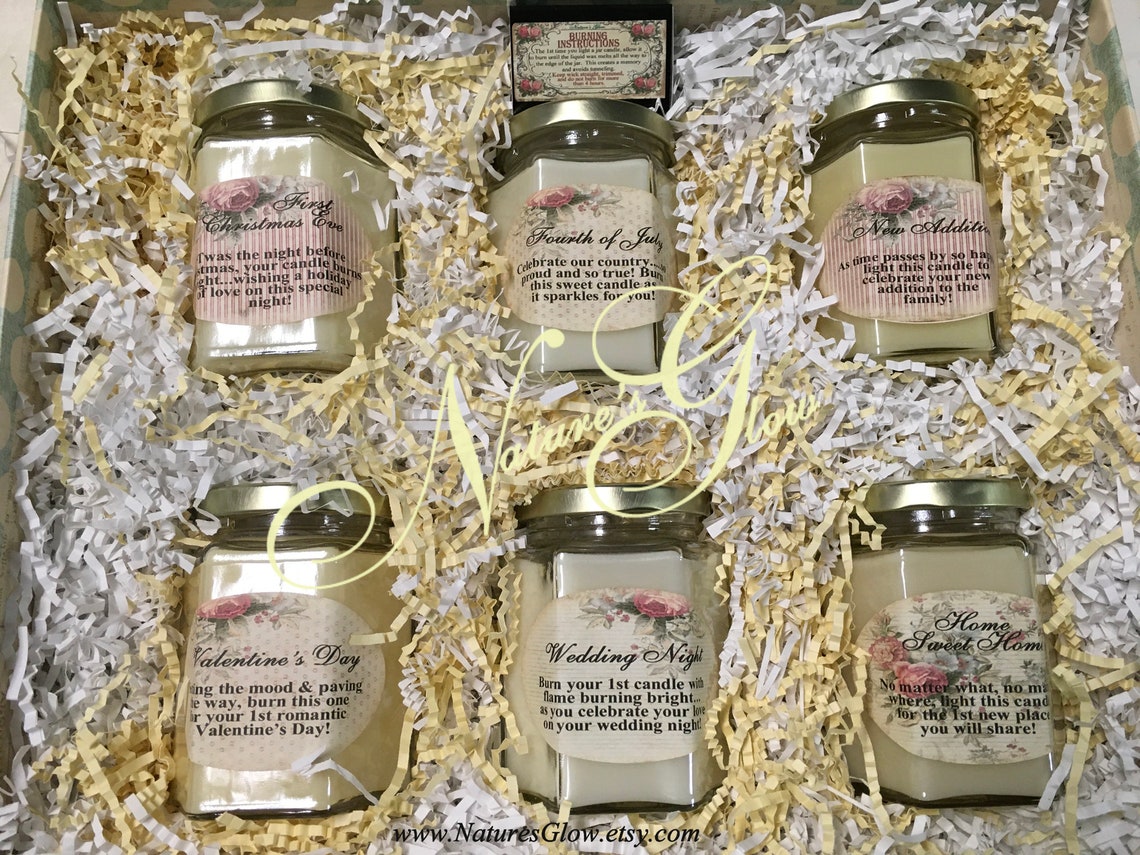 Bridal Shower Gift with Candle Poem Candle Gift Set Marriage Etsy