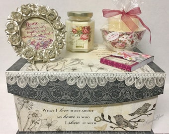 Anniversary Gift for Couple, What I Love Most About My Home Candle Gift Box, Home Sweet Home Housewarming and Realtor Closing Gift