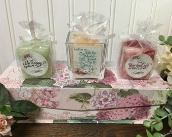 Valentine Candle Gift Box, Romantic Gifts for Bridal Shower, Wedding Anniversary or Engagement Gift for Couple