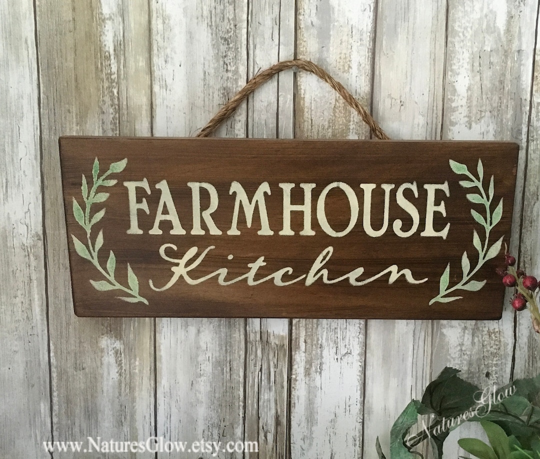 Farmhouse Kitchen Sign Rustic Wall Decor Kitchen Primitive - Etsy