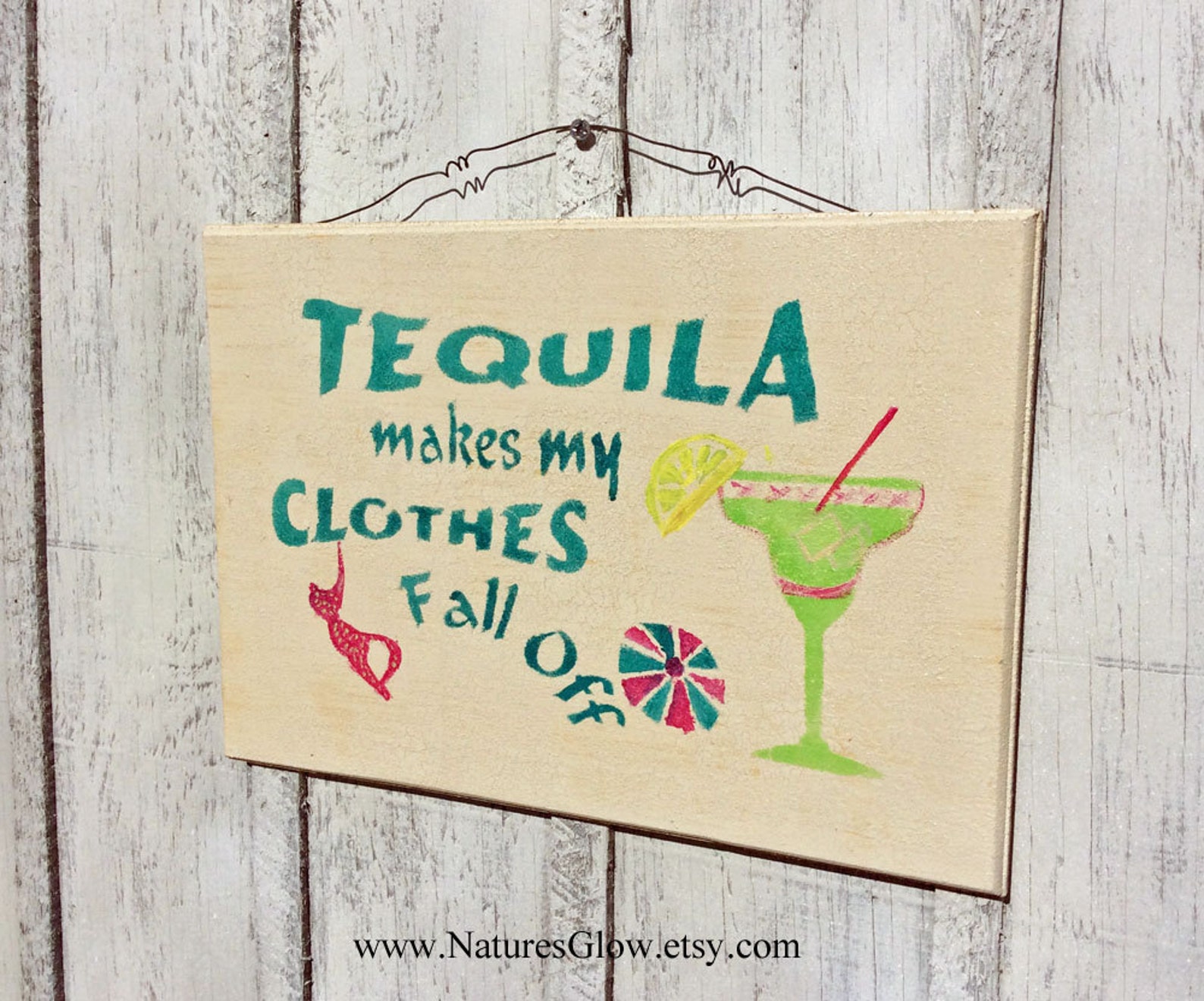 Funny Tequila Sign Tropical Bar Decor Tequila Makes My Etsy