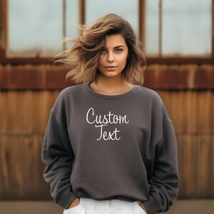 Comfort Colors Custom Text  Sweater, Personalized Sweatshirt Comfort Colors, Custom Jumper, Personalized Gift, Custom Clothing, Pre Shrunk