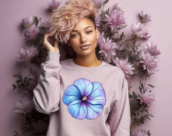 Geburtsmonat Blume September Morning Glory Benutzerdefinierte Pullover, Benutzerdefinierte Geburt Blume Sweatshirt, personalisierte Geburtstagsgeschenk, Floralshirt Botanical