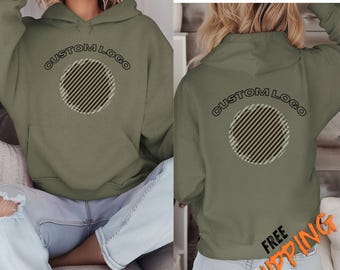 Sudadera con logotipo personalizado, el logotipo de su empresa, su sudadera con texto, logotipo de empresa personalizado, su diseño aquí, logotipo de empresa, sudadera con capucha con logotipo personalizado