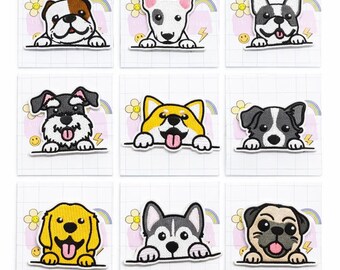 Parches termoadhesivos de perro, parches de chenilla para cachorros, parches bordados de perro, parches DIY para mochilas y chaquetas.