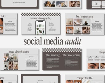 Editable Social Media Report Template | Canva Analytics Dashboard (Digital Download)