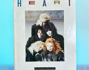 Programa de la gira de conciertos de Heart Band, Bad Animals Tour 1987 (Libro de colección)
