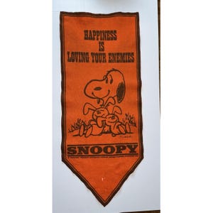 60s Vintage peanuts banner 【SNOOPY】 Peanuts Felt Banner