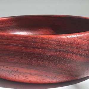 African Padauk Calabash Wood Bowl (5.5&quot;W x 1.5&quot;H)- hand turned on lathe by artisan.