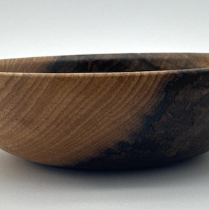 African Black Limba Wood Bowl (6&quot;W x 1.5&quot;H)- hand turned on lathe by artisan.