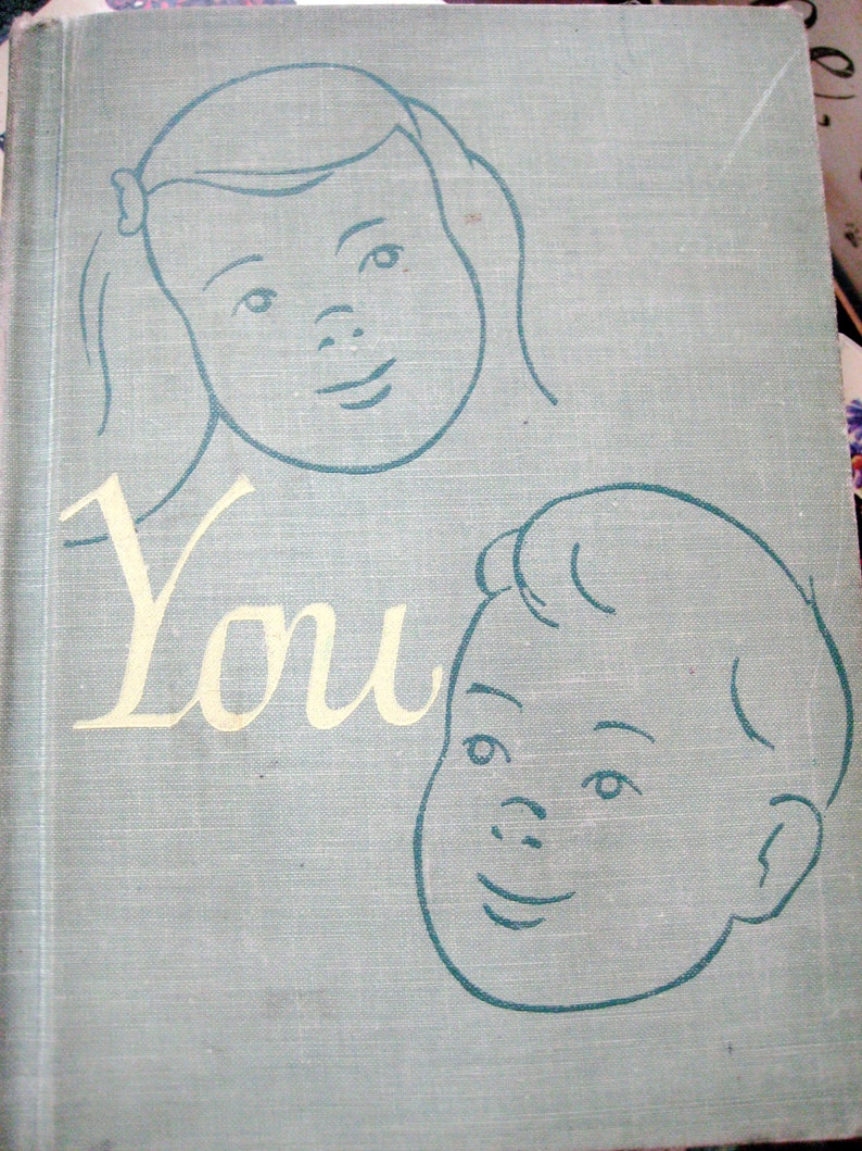 Black and White Vintage Children's Textbook Smiling SchoolGirl Illustration Bookmark or Plant/Garden Marker image 5