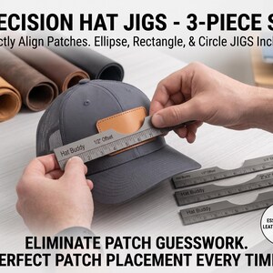 Hat Buddy patch placement jig 1/2" Offset
