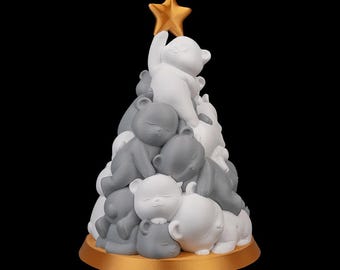 3D Printed Bear Christmas Tree • Custom Holiday Decor
