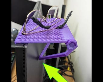 Adjustable Monitor Top Shelf | Streamer Desk Organizer | 3D Printed Screen Topper for Webcams, Figures & Tech | Minimalist Home Office Setup