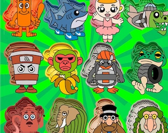 Brainrot Game Inspired Cookie Cutters | 3D Printed Gamer Gift | Character Set for Baking, Crafts, Clay & Birthday Parties