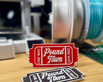 Zabawny prezent na Walentynki dla niego | Bilet do Pound Town | Niegrzeczny prezent na rocznicę dla męża lub chłopaka | Zabawny prezent drukowany w 3D