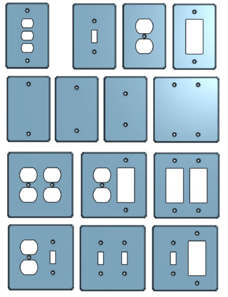 3d Printed Outlet Covers - Custom Options Available! (Set Of 4) imagem 5
