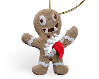3D Printed Monster Gingerbread Ornament – Creepy Christmas Decor