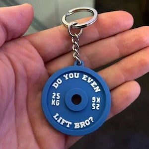 3D Printed Weight Plate Keychain - Gym Gift