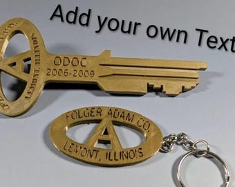 Réplica vintage da chave da Folger Adams | Chave colecionável impressa em 3D | Decoração histórica | Presente exclusivo para colecionadores | Design de chave steampunk