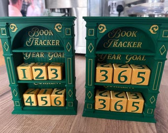 3D Printed Reading Goal Tracker – Tabletop Bookshelf Style