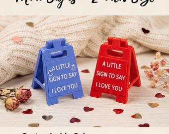 Mały znak „Kocham Cię” – dekoracja biurka wydrukowana w 3D – uroczy prezent na Walentynki