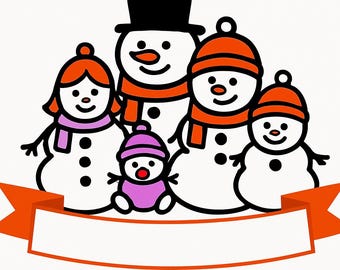 Custom Family Snowman Christmas Ornament • Personalized Snowmen Design • Pick Family Members & Colors • Holiday Gift • 3D Printed Decoration