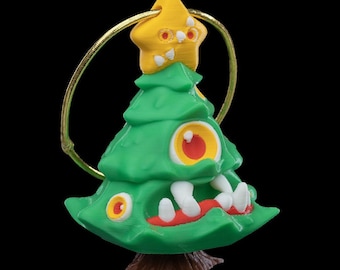 3D Printed Christmas Tree Mimic Ornament – DnD Monster Decor