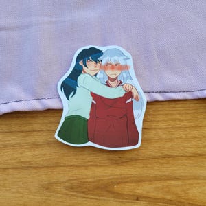 Pegatinas de anime: Kagome e Inuyasha
