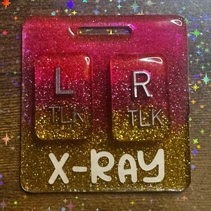 Personalisierbar Ombre X-Ray Marker + Badge Buddy, Benutzerdefinierte Farben, benutzerdefinierte Röntgenmarker, benutzerdefinierte Ombre Badge Buddy, Badge Buddy & Xray Marker Set