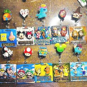 Custom Cartoon X-Ray Markers & Badge Buddy Set, X-ray Markers + Badge Buddy + Badge Reel, X-ray Matching Set, Cartoon X-ray Markers, Cartoon