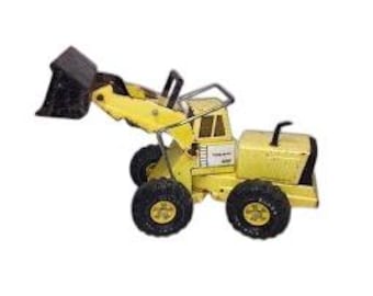 Vintage Mighty Tonka Front End Loader Yellow Turbo Diesel Rusted  display picture 1