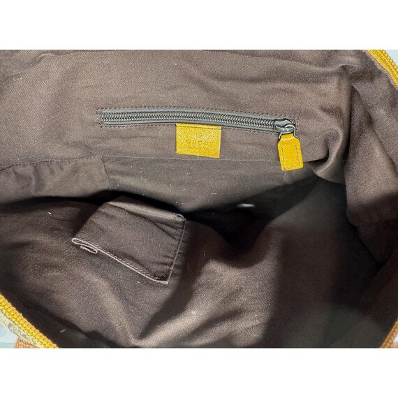 Gucci GG Canvas Web Sherry Line Tote Bag - Yellow… - image 18