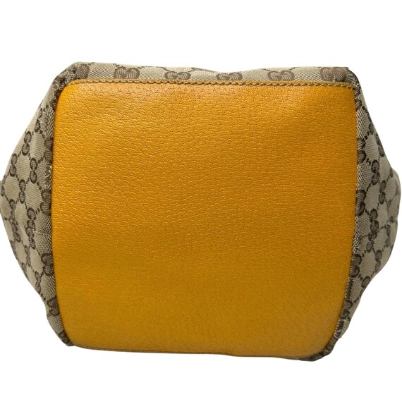 Gucci GG Canvas Web Sherry Line Tote Bag - Yellow… - image 10