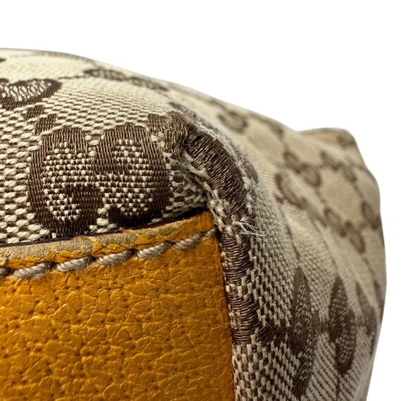 Gucci GG Canvas Web Sherry Line Tote Bag - Yellow… - image 11