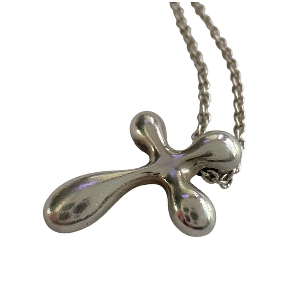 Tiffany and Co Elsa Peretti Cross Pendant Necklace in Sterling