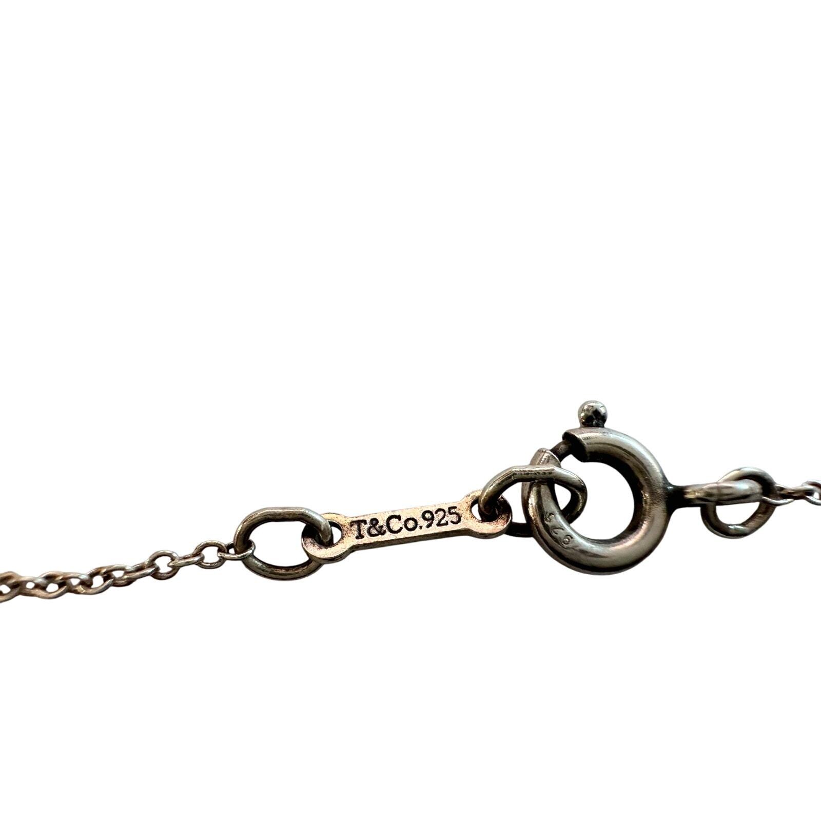 Tiffany and Co Elsa Peretti Cross Pendant Necklace in Sterling